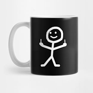 Stick Figure With Middle Finger Mug